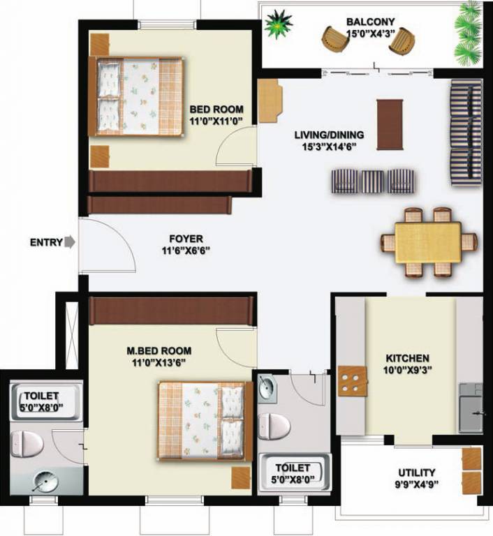 ETA Opal Resedency (2BHK+2T (1,185 sq ft) 1185 sq ft) ETA Opal Resedency (2BHK+2T (1,185 sq ft) 1185 sq ft)