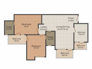 Terra Elegance (2BHK+2T (1,150 sq ft) 1150 sq ft) Terra Elegance (2BHK+2T (1,150 sq ft) 1150 sq ft)