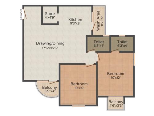 Shree Siddhi Ganesh Genesis (2BHK+2T (1,260 sq ft) 1260 sq ft)