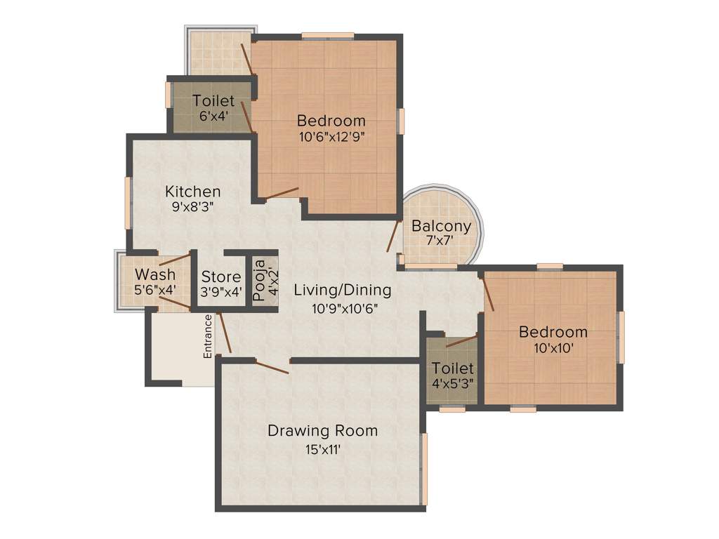 Shree Siddhi Ganesh Genesis (2BHK+2T (1,440 sq ft) 1440 sq ft)