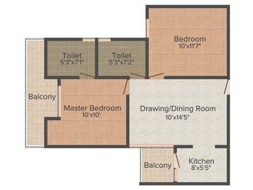 Krishna Enclave (2BHK+2T (915 sq ft) 915 sq ft)