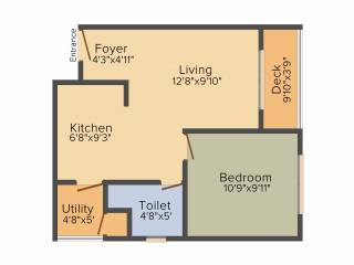 Skylark Ithaca (1BHK+1T (624 sq ft) 624 sq ft)