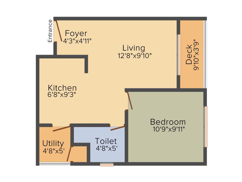 Skylark Ithaca (1BHK+1T (624 sq ft) 624 sq ft)