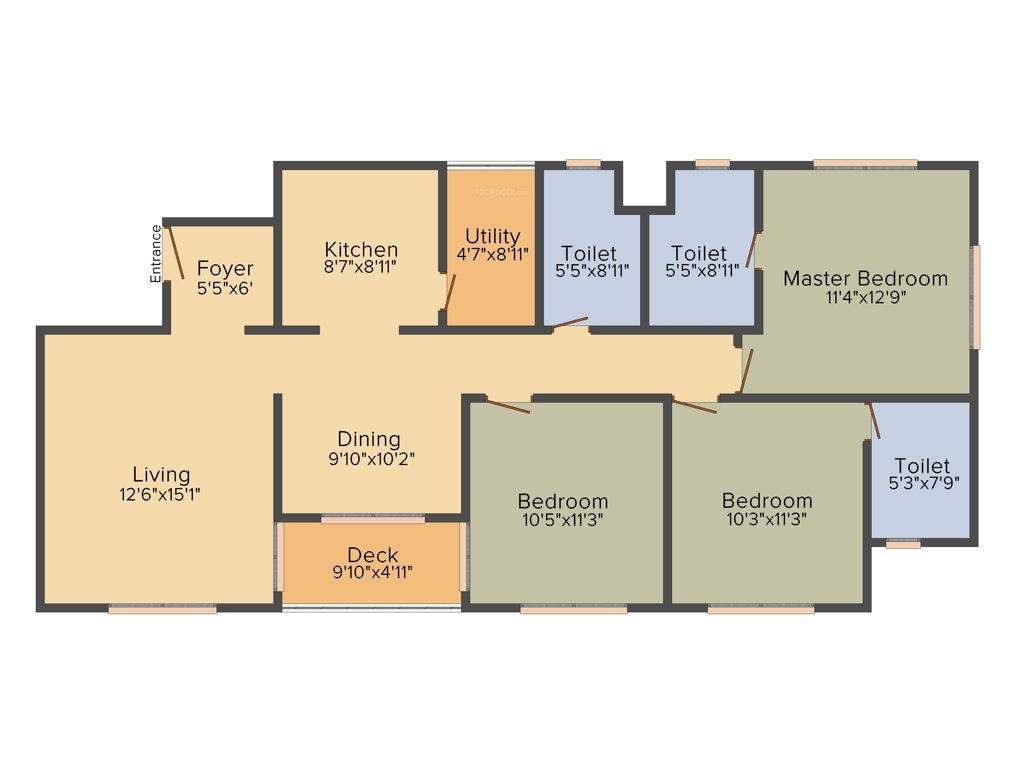 Skylark Ithaca (3BHK+3T (1,484 sq ft) 1484 sq ft)