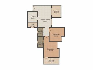 Ikon Four Avenues (2BHK+1T (883 sq ft) 883 sq ft) Ikon Four Avenues (2BHK+1T (883 sq ft) 883 sq ft)