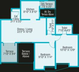 Dreams Onella (2BHK+2T (1,050 sq ft) 1050 sq ft) Dreams Onella (2BHK+2T (1,050 sq ft) 1050 sq ft)