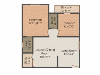 Vasavi Pearl (2BHK+2T (1,050 sq ft) 1050 sq ft)