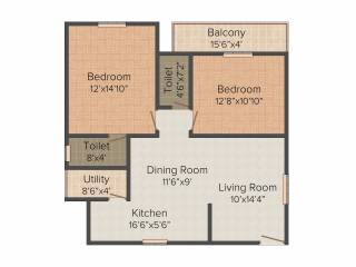 Vasavi Pearl (2BHK+2T (1,140 sq ft) 1140 sq ft)