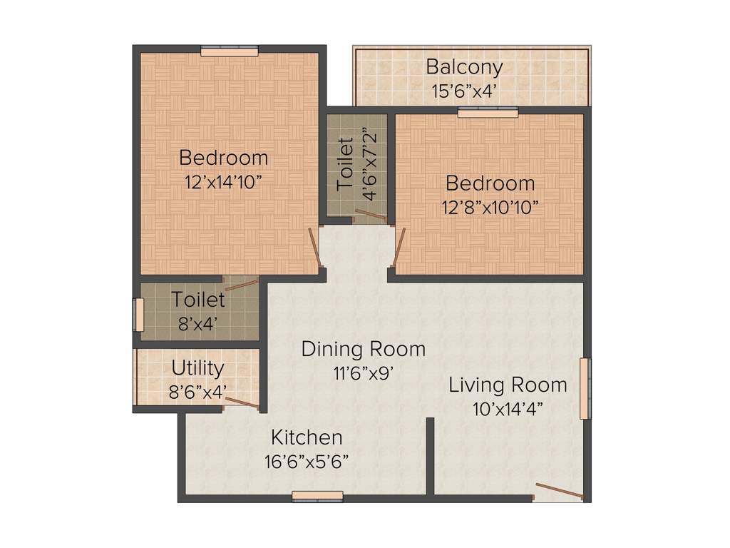 Vasavi Pearl (2BHK+2T (1,140 sq ft) 1140 sq ft)