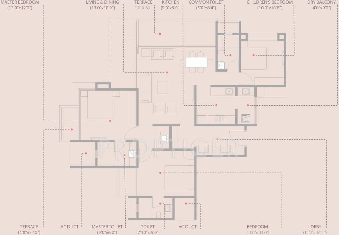 Siddhashila Eira (3BHK+3T (1,510 sq ft) 1510 sq ft)