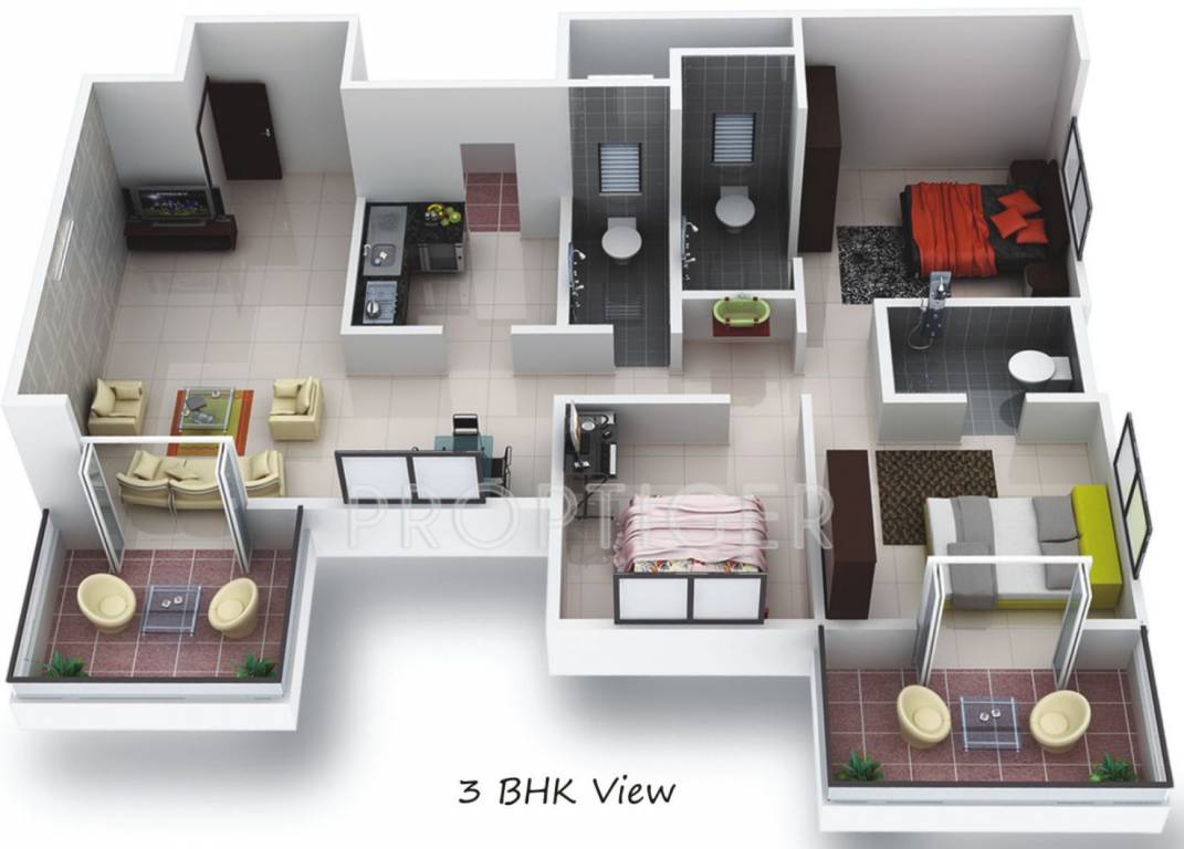 GoldFinger Tamara (3BHK+3T (1,500 sq ft) 1500 sq ft)