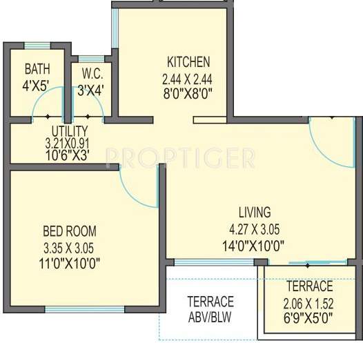 Ishwar River Residency (1BHK+1T (665 sq ft) 665 sq ft)