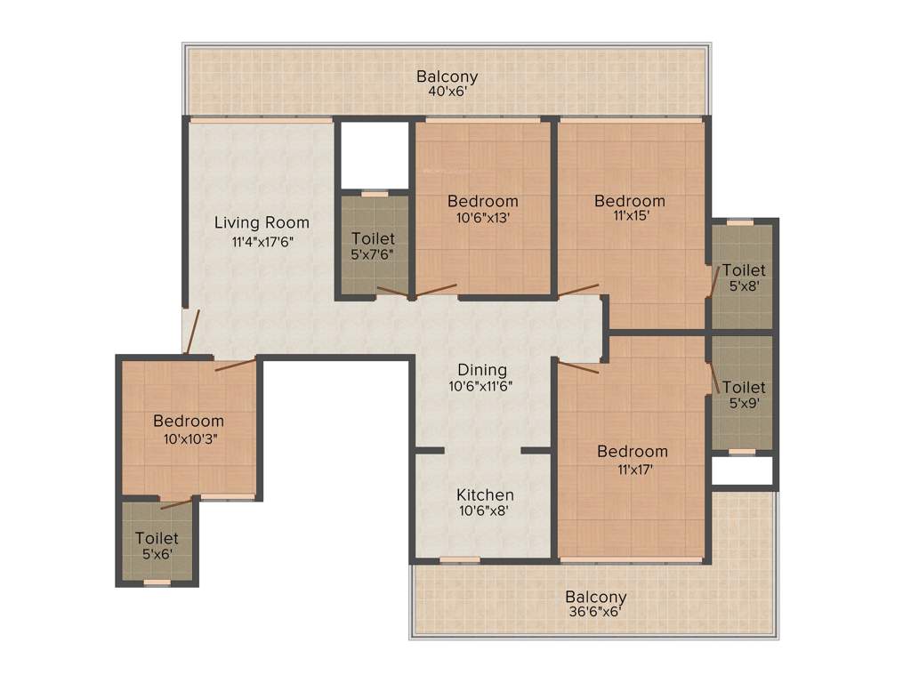 Maxheights Aravali One (4BHK+4T (2,160 sq ft) 2160 sq ft)