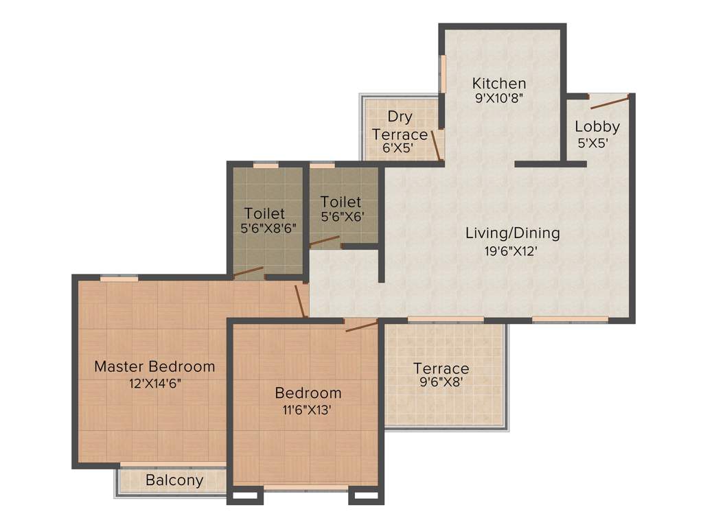 Nandan Spectra (2BHK+2T (1,173 sq ft) 1173 sq ft)