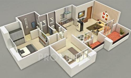 Nemichand Sajan Siddhi (2BHK+2T (1,025 sq ft) 1025 sq ft)