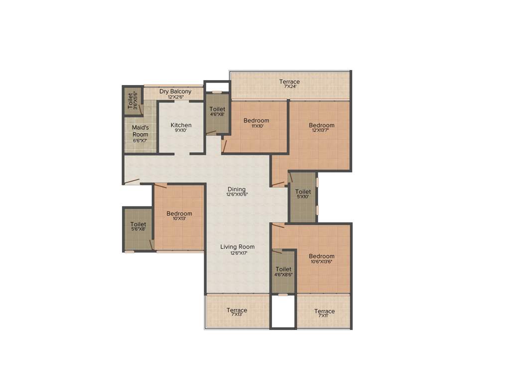 Lushlife The OVO Life (4BHK+5T (2,385 sq ft) + Servant Room 2385 sq ft)