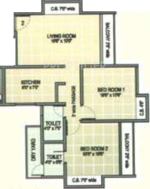 Shivnath Habitat (2BHK+2T (990 sq ft) 990 sq ft) Shivnath Habitat (2BHK+2T (990 sq ft) 990 sq ft)