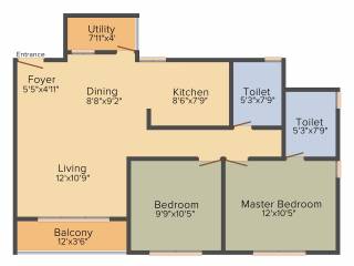 Skylark Ithaca (2BHK+2T (1,059 sq ft) 1059 sq ft) Skylark Ithaca (2BHK+2T (1,059 sq ft) 1059 sq ft)