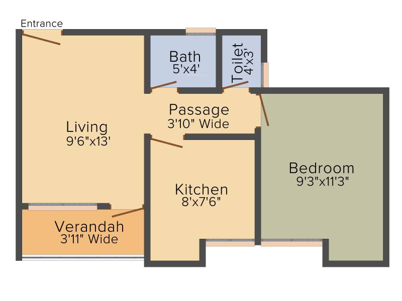 Usha Chhaya Niwas Apartments (1BHK+1T (495 sq ft) 495 sq ft)