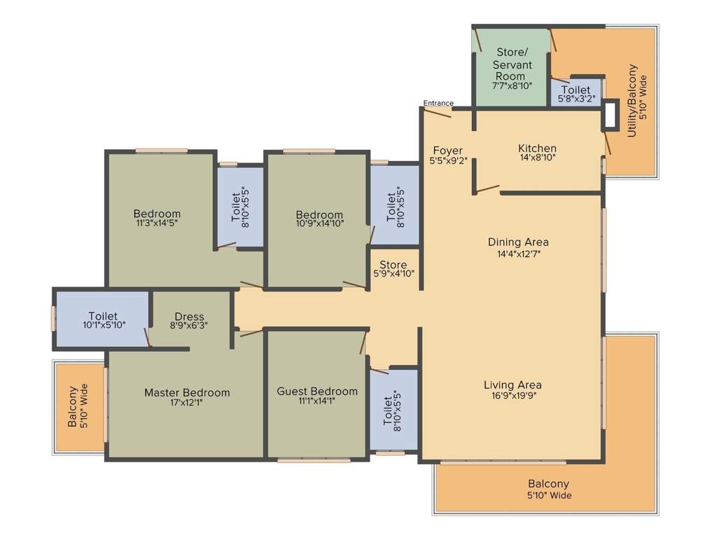 Vatika Sovereign Next (4BHK+5T (3,270 sq ft) + Servant Room 3270 sq ft)