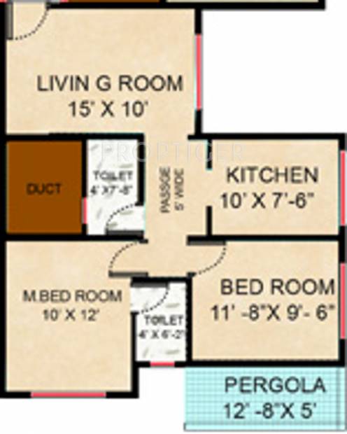 LJ Arya Residency (2BHK+2T (825 sq ft) 825 sq ft)