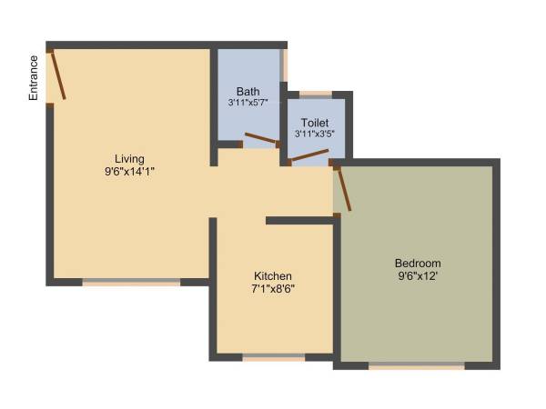 KD Sai Glory (1BHK+2T (680 sq ft) 680 sq ft) KD Sai Glory (1BHK+2T (680 sq ft) 680 sq ft)