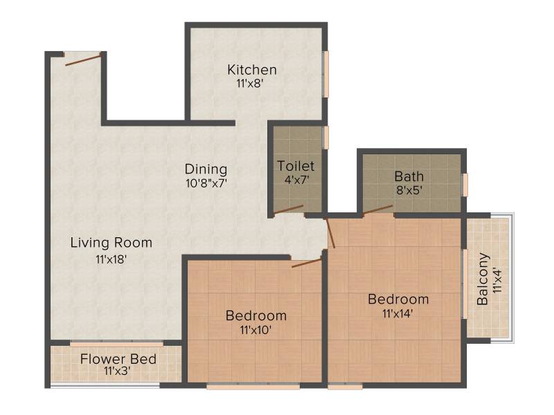 Royal Heights (2BHK+2T (1,200 sq ft) 1200 sq ft)