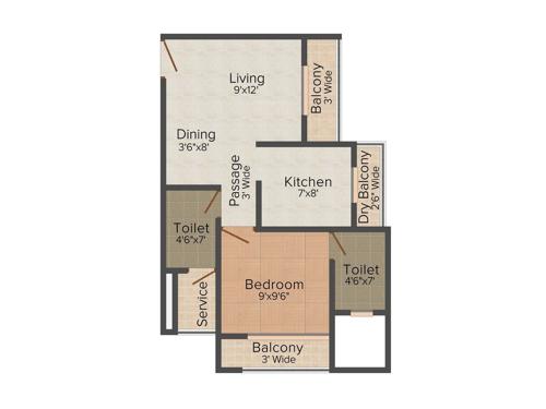 Prakhhyat Yellow Tree (1BHK+2T (661 sq ft) 661 sq ft) Prakhhyat Yellow Tree (1BHK+2T (661 sq ft) 661 sq ft)