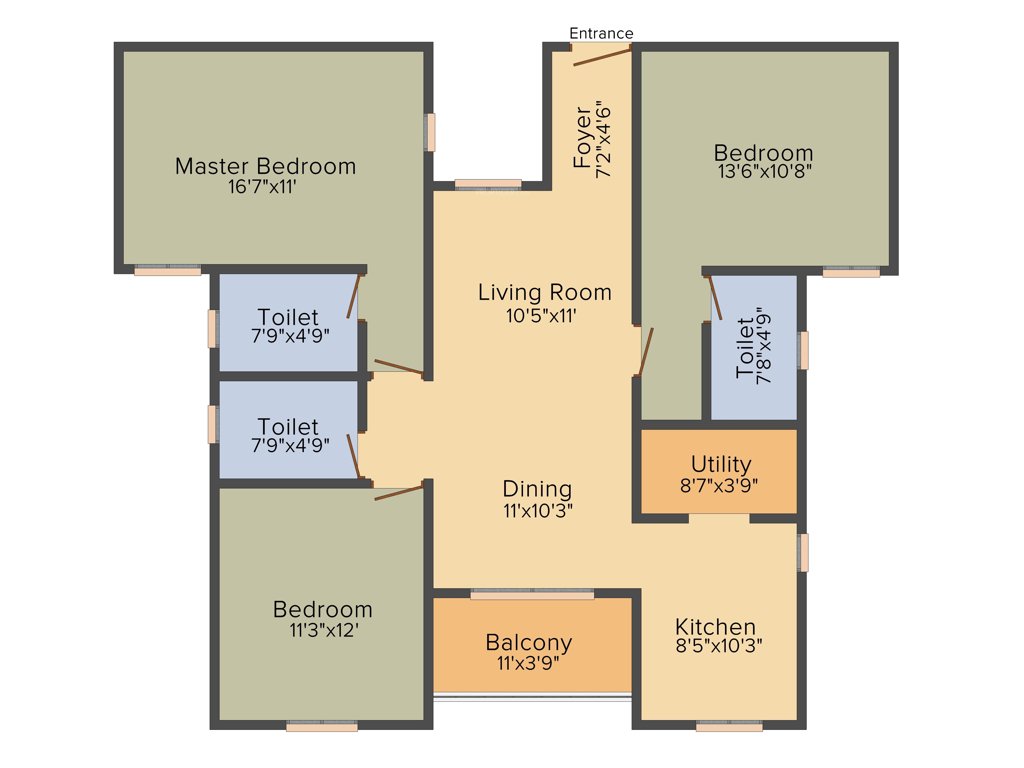 Bluejay Aston (3BHK+3T (1,538 sq ft) 1538 sq ft)
