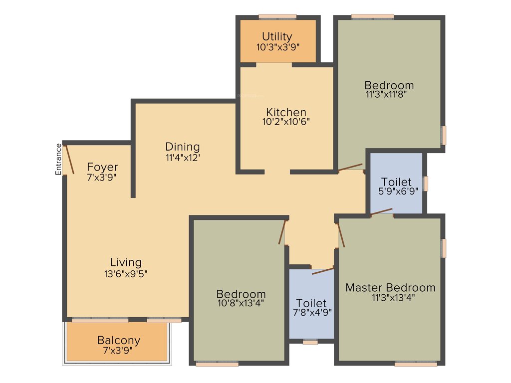 Bluejay Aston (3BHK+2T (1,583 sq ft) 1583 sq ft)