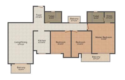 Umang Monsoon Breeze Phase 2 (3BHK+3T (1,550 sq ft) 1550 sq ft)