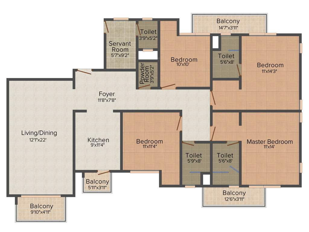 Umang Monsoon Breeze Phase 2 (4BHK+4T (2,225 sq ft) 2225 sq ft)