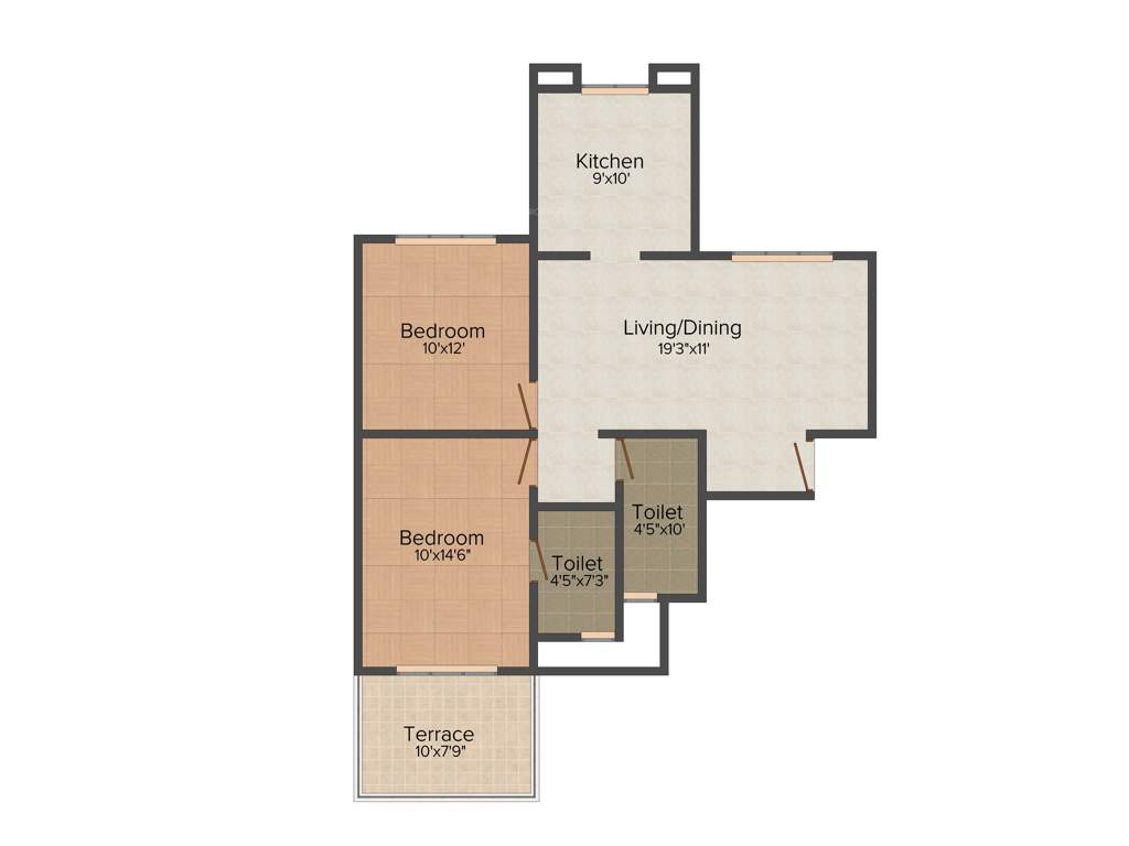 SR Sai Sapnaa Town (2BHK+2T (1,020 sq ft) 1020 sq ft)