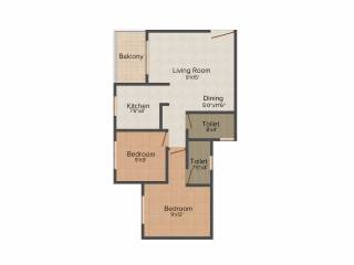 Thanekar Bhagirathi Residency (2BHK+2T (952 sq ft) 952 sq ft)