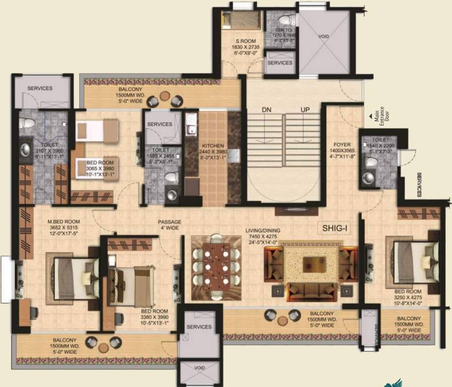 2575 sq ft 4 BHK 3T Apartment for Sale in Mahagun Group