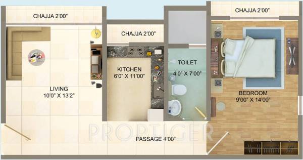 Neev Oasis (1BHK+1T (372 sq ft) 372 sq ft)