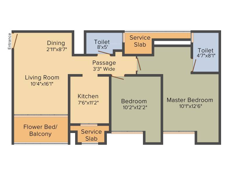 Rustomjee Urbania Azziano (2BHK+2T (1,209 sq ft) 1209 sq ft)