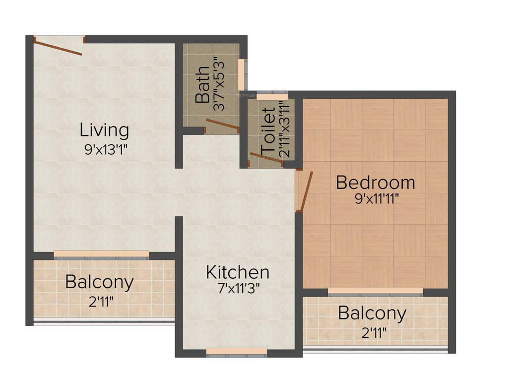 Spark Urban Bliss (1BHK+1T (546 sq ft) 546 sq ft)