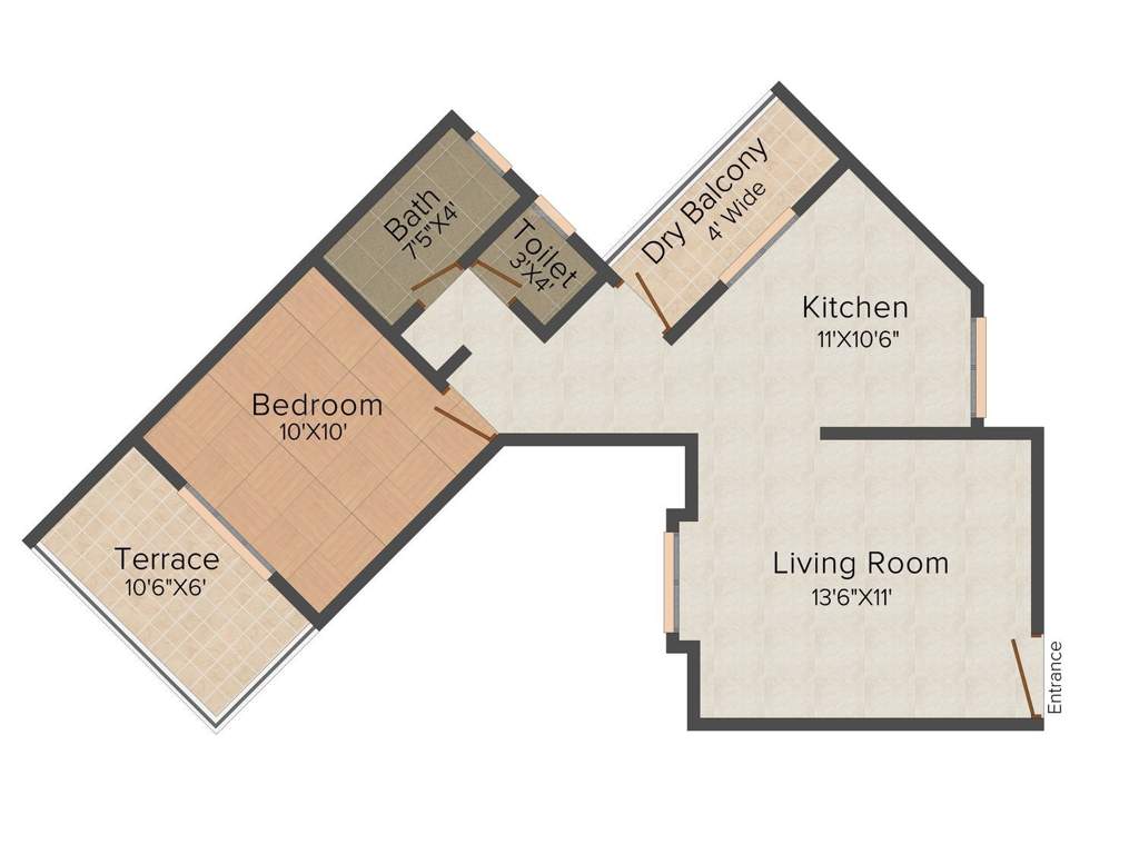 Hemant Sunville (1BHK+1T (699 sq ft) 699 sq ft)