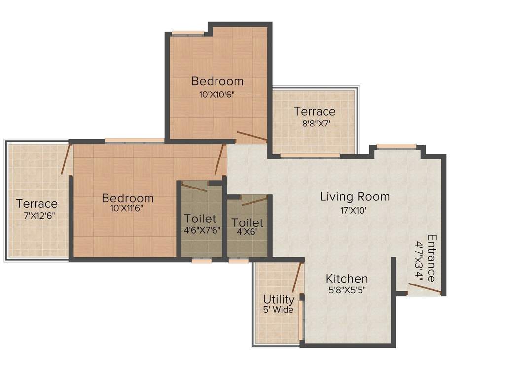 Hemant Sunville (2BHK+2T (952 sq ft) 952 sq ft)