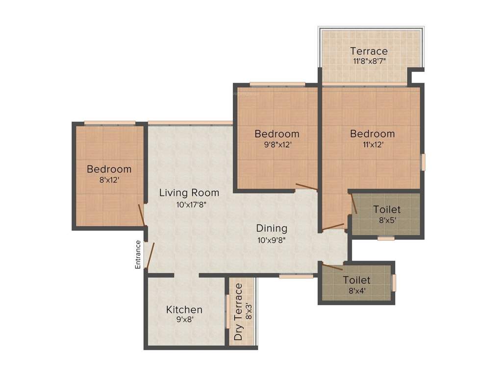 Pharande Celestial City (3BHK+3T (1,174 sq ft) 1174 sq ft)