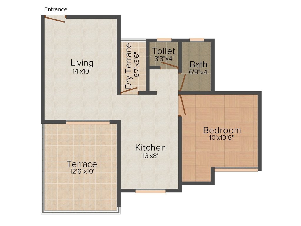 Varadmurti Sobha Empire (1BHK+1T (736 sq ft) 736 sq ft)