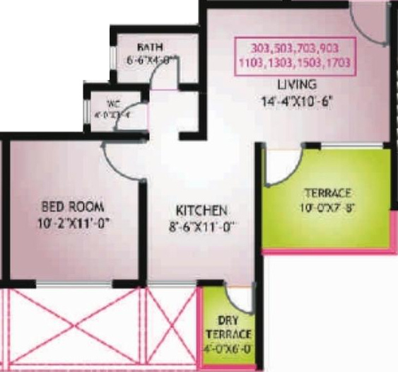Krishna Sai Dwarkamai (1BHK+1T (674 sq ft) 674 sq ft) Krishna Sai Dwarkamai (1BHK+1T (674 sq ft) 674 sq ft)