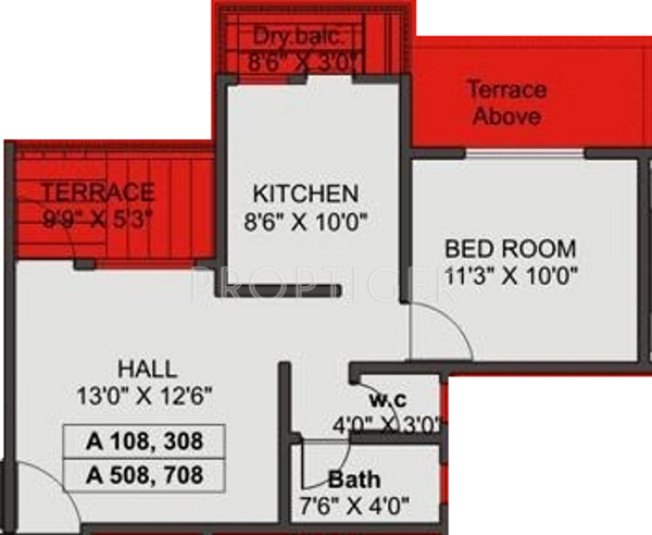 Abhiman Blithe Icon (1BHK+2T (669 sq ft) 669 sq ft)