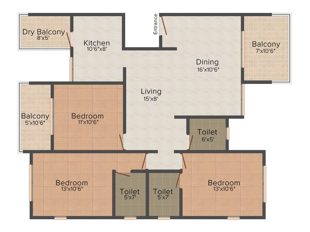 Royal Star Star Vie (3BHK+3T (1,509 sq ft) 1509 sq ft)