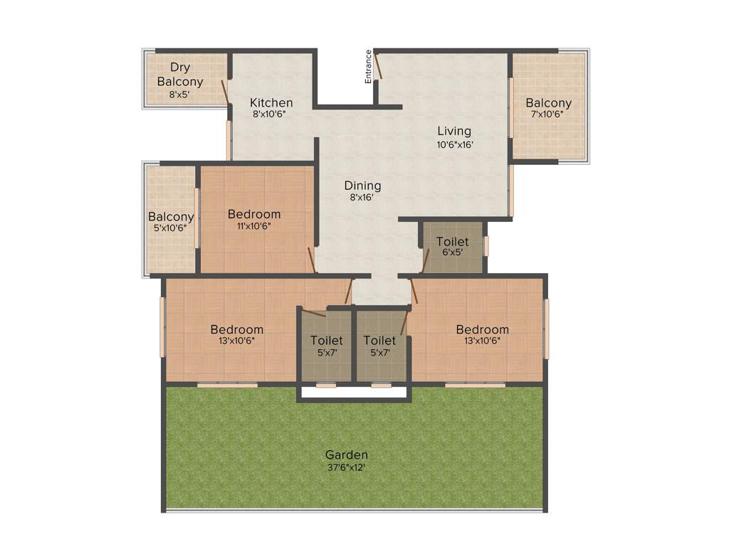 Royal Star Star Vie (3BHK+3T (1,965 sq ft) 1965 sq ft)