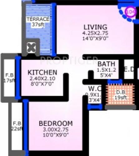 Platinum Sai Aura (1BHK+1T (630 sq ft) 630 sq ft)
