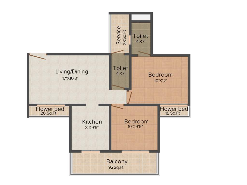 Bhagwati Bay Bliss (2BHK+2T (1,290 sq ft) 1290 sq ft)