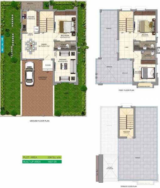 Prajay Virgin County Villas (3BHK+3T (1,607 sq ft) 1607 sq ft)