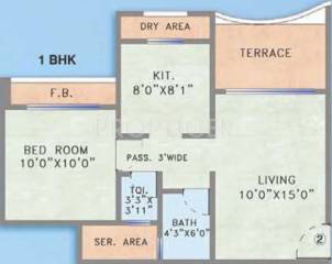 Mehta Amrut Siddhi (1BHK+2T (580 sq ft) 580 sq ft)